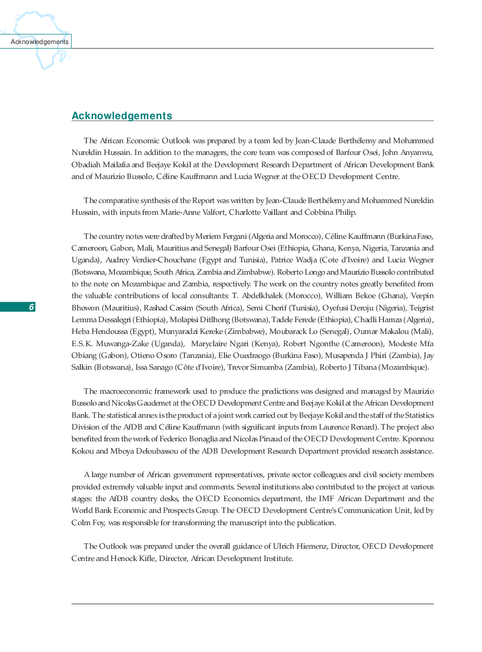 African Economic Outlook 2009 - Page 5