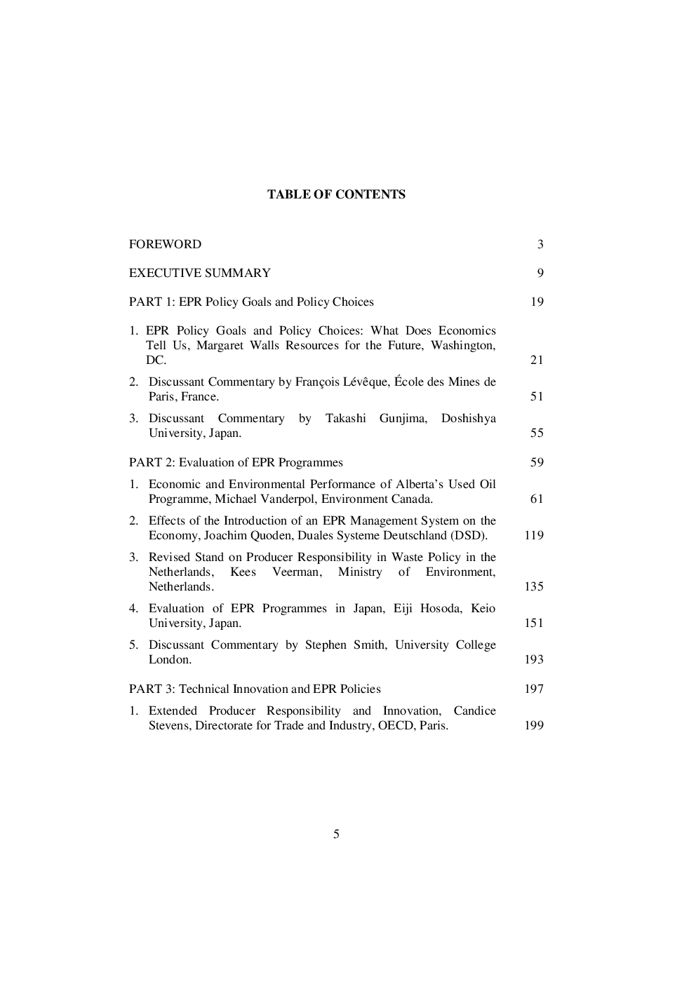 Economic Aspects Of Extended Producer Responsibility - Page 2