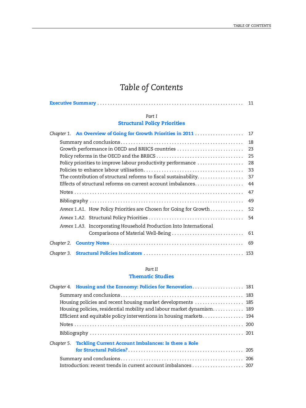 Economic Policy Reform Going For Growth 2011 - Page 2