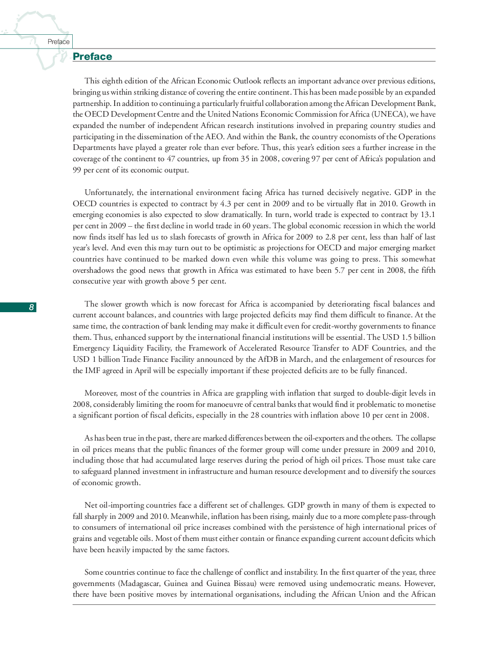 African Economic Outlook 2010 - Page 5