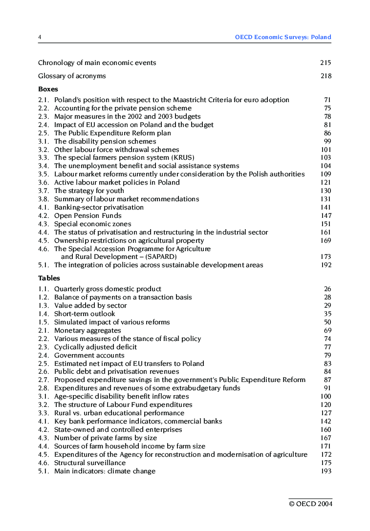 Economic Surveys Poland 2004 - Page 5