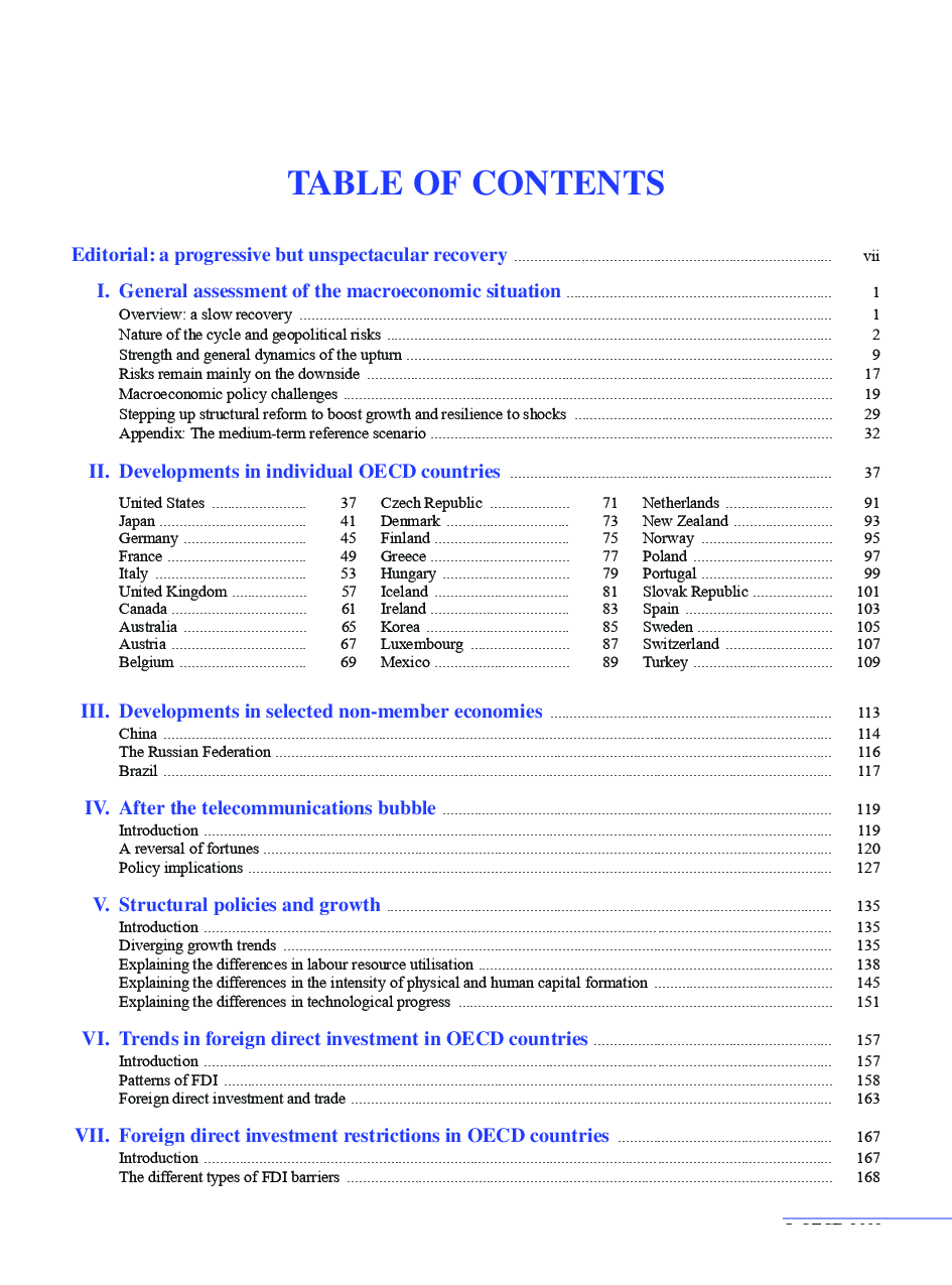 Economic Outlook 2003 - Page 2