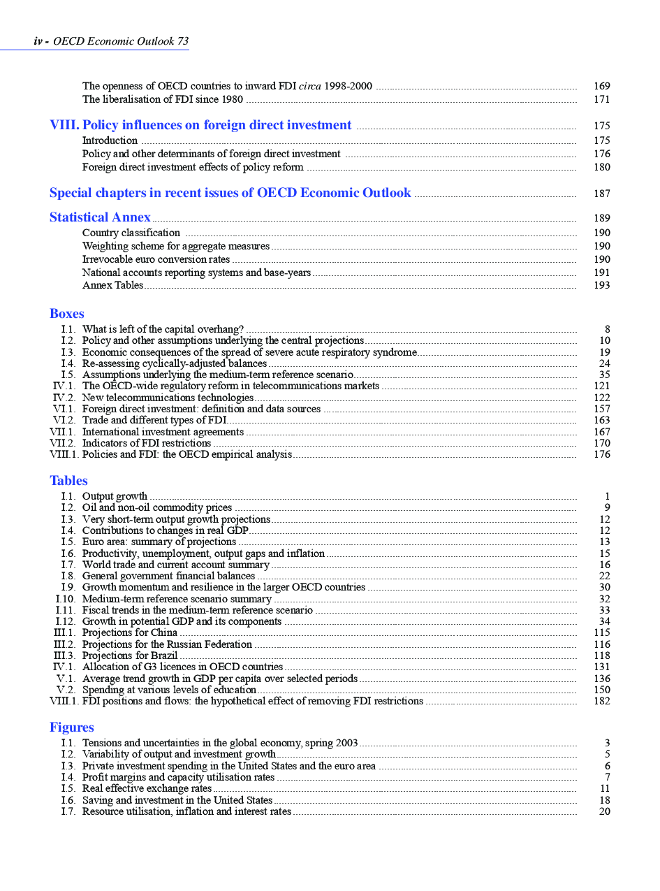 Economic Outlook 2003 - Page 3