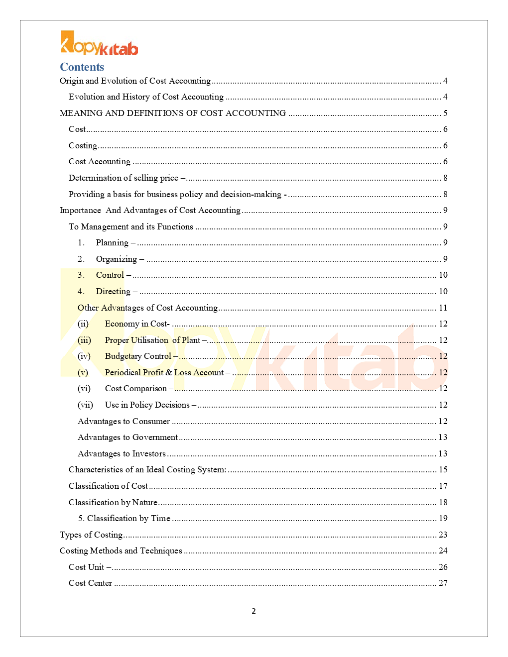 CMA Foundation Paper-2 Fundamentals Of Cost Accounting - Page 3