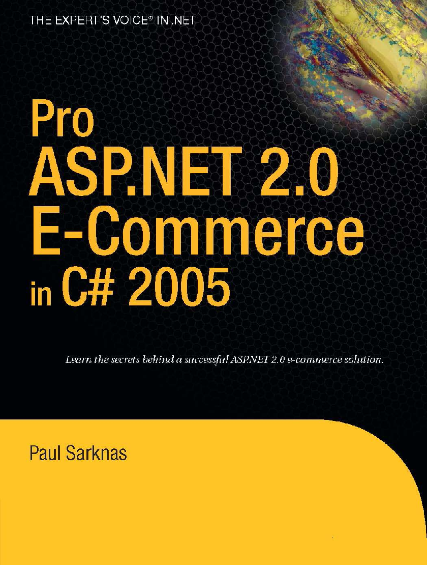 Pro ASP.NET 2.0 E-Commerce In C# 2005 - Page 1