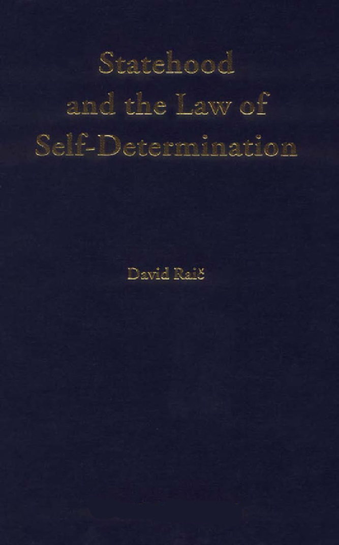 Statehood And The Law Of Self-Determination - Page 1