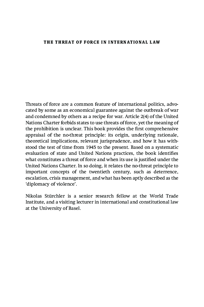 The Threat Of Force In International Law - Page 3