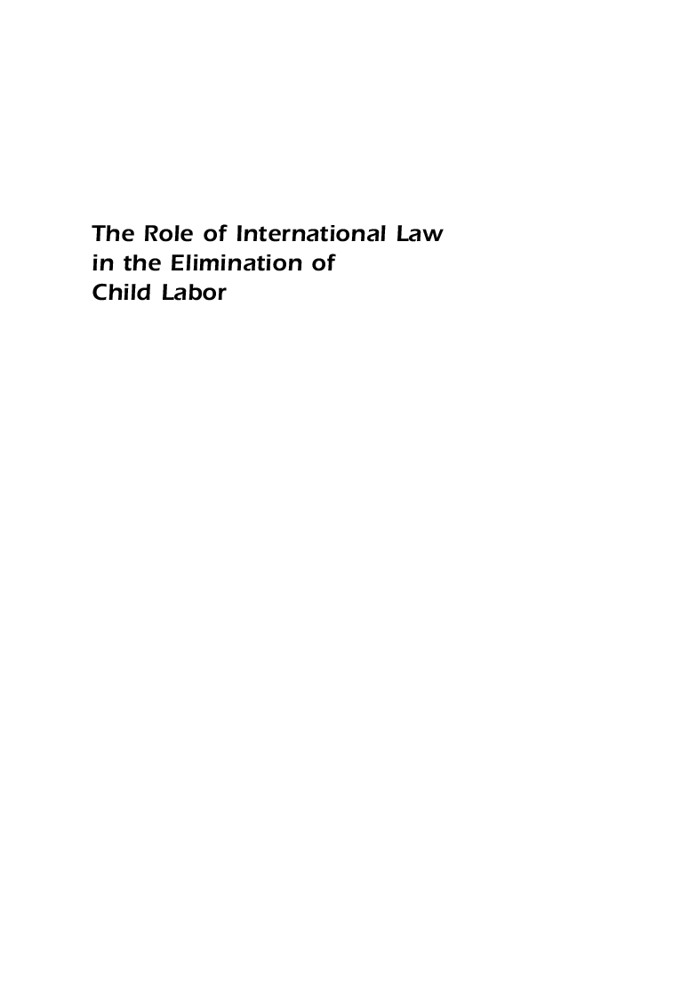 The Role Of International Law In The Elimination Of Child Labor - Page 2