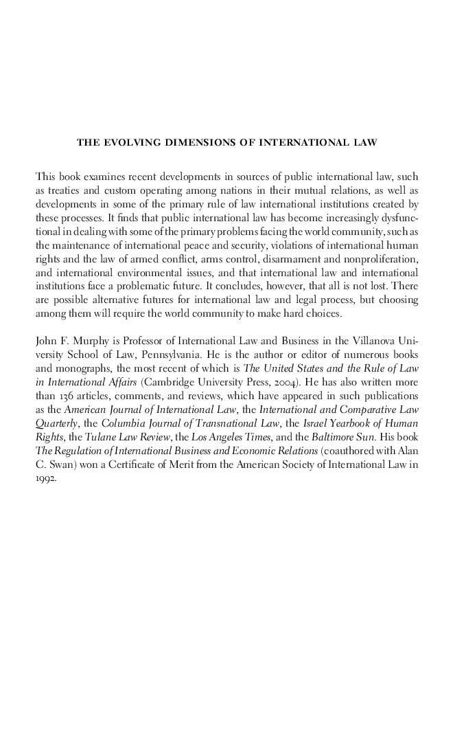 The Evolving Dimensions Of International Law - Page 3