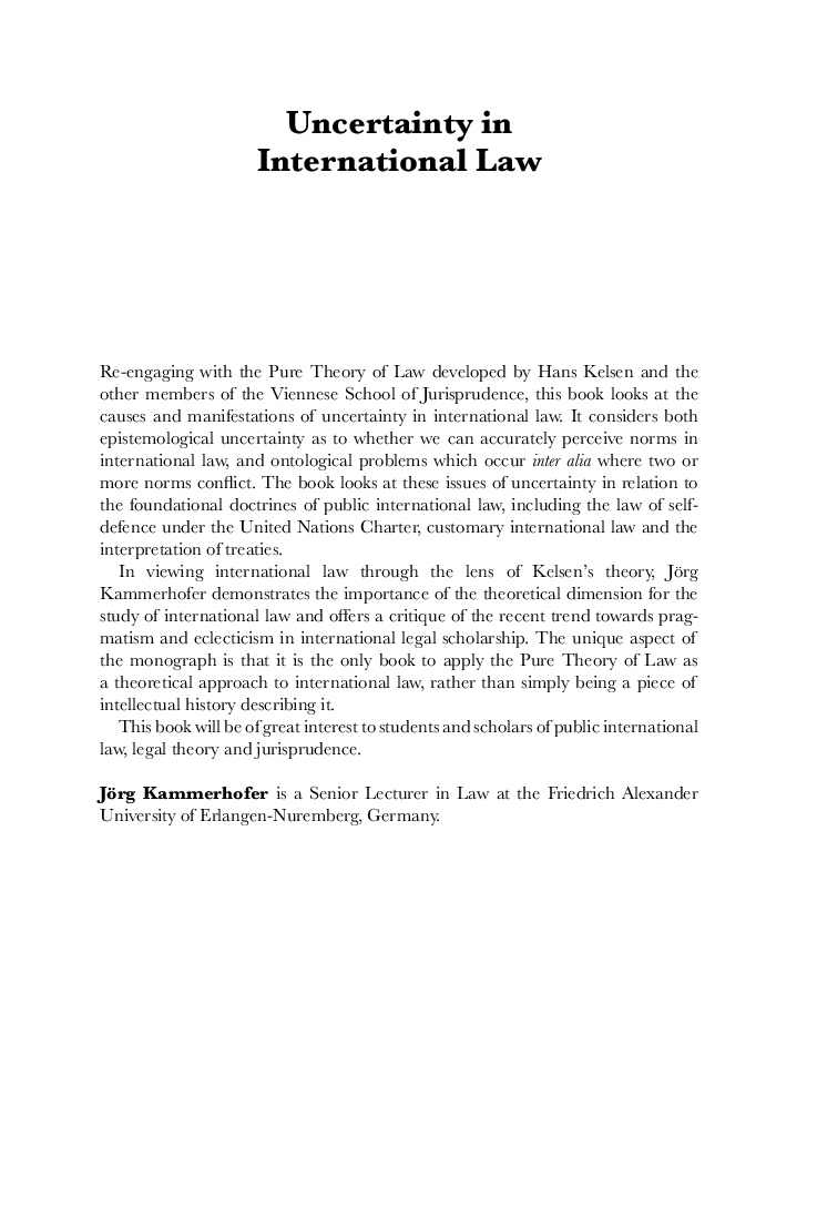 Uncertainty In International Law - Page 2