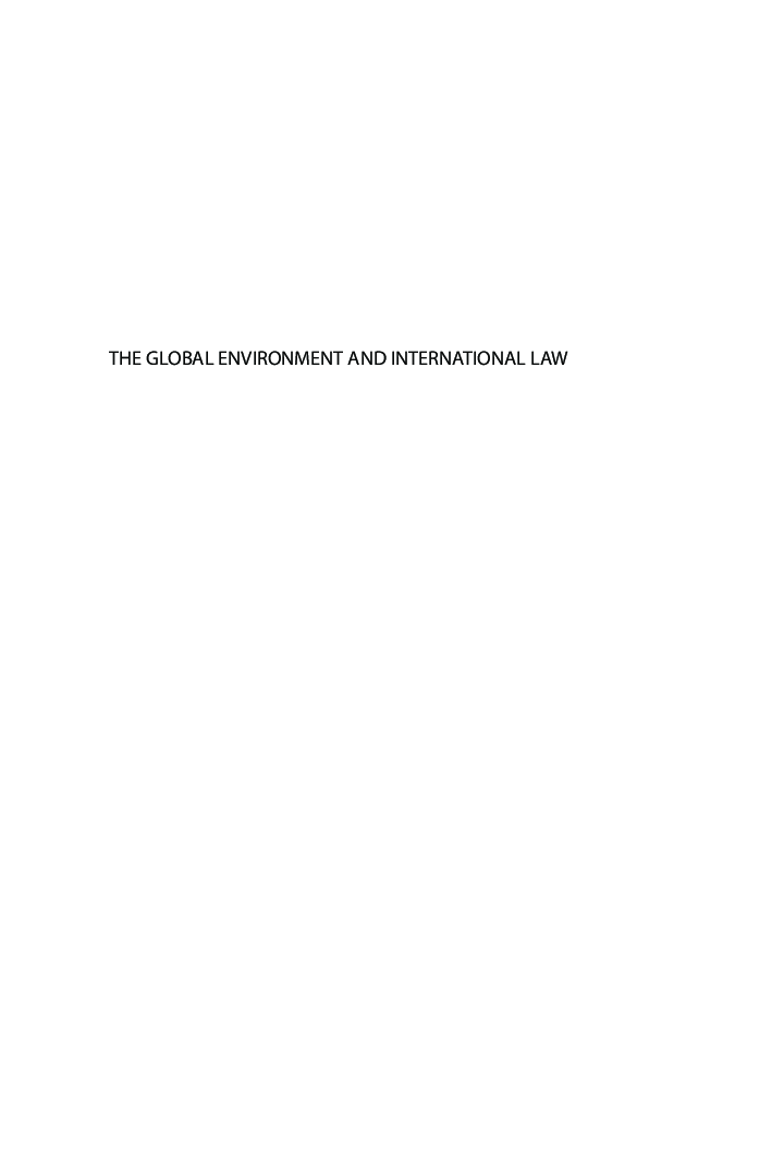 The Global Environment And International Law - Page 2