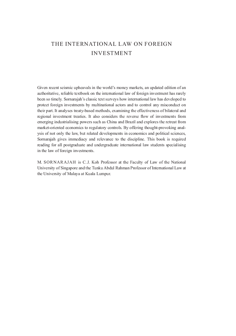 The International Law On Foreign Investment - Page 3