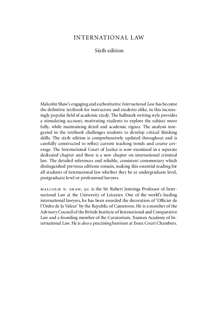 International Law Sixth Edition - Page 2