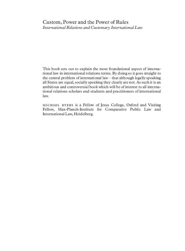 Custom, Power And The Power Of Rules 2003 Edition - Page 2