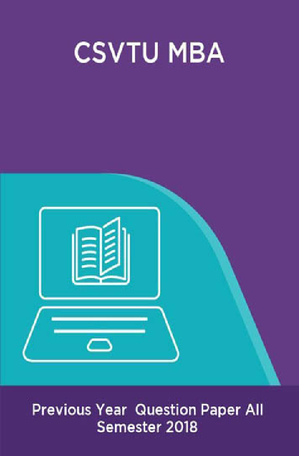 CSVTU MBA Previous Year  Question Paper All Semester 2018 - Page 1