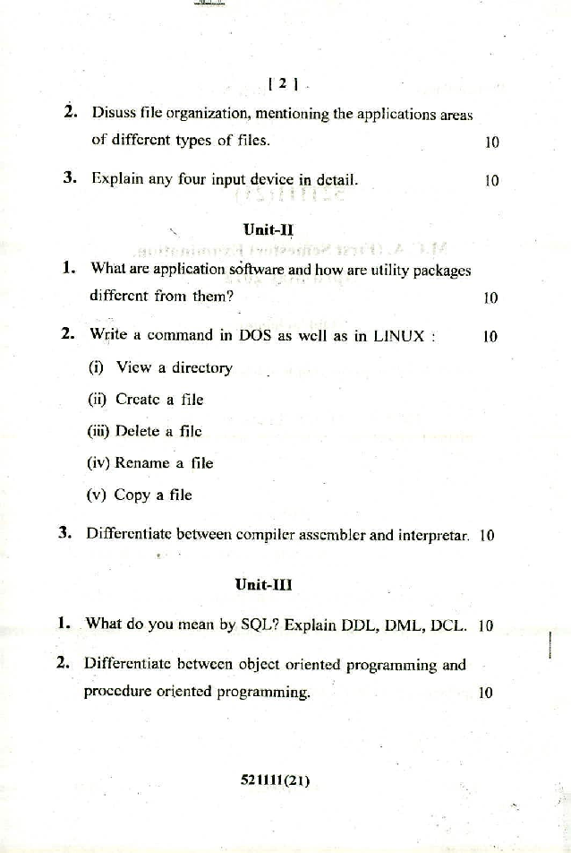 CSVTU MCA Previous Year Question Paper All Semester 2018 - Page 3