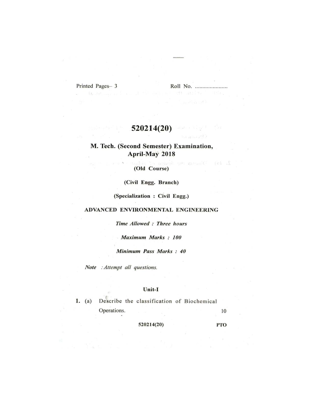 CSVTU ME Previous Year Question Paper All Semester 2018 - Page 2