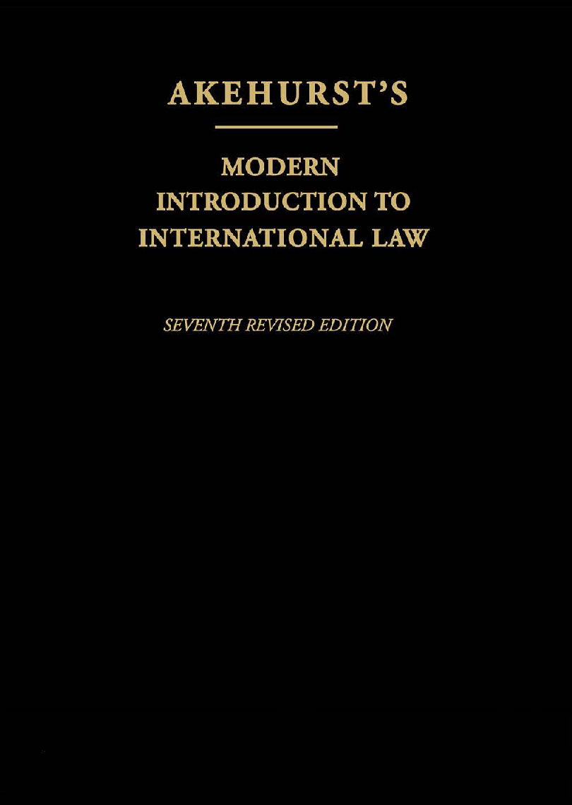 Akehurst’s Modern Introduction To International Law - Page 1