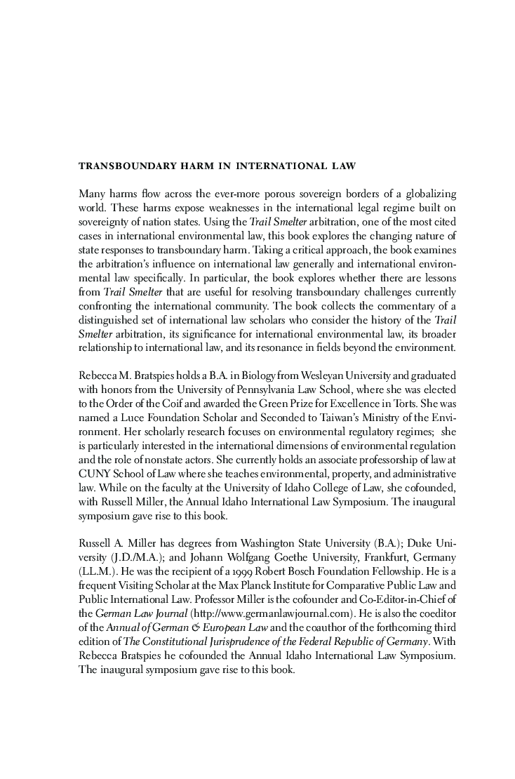 Transboundary Harm In International Law - Page 3