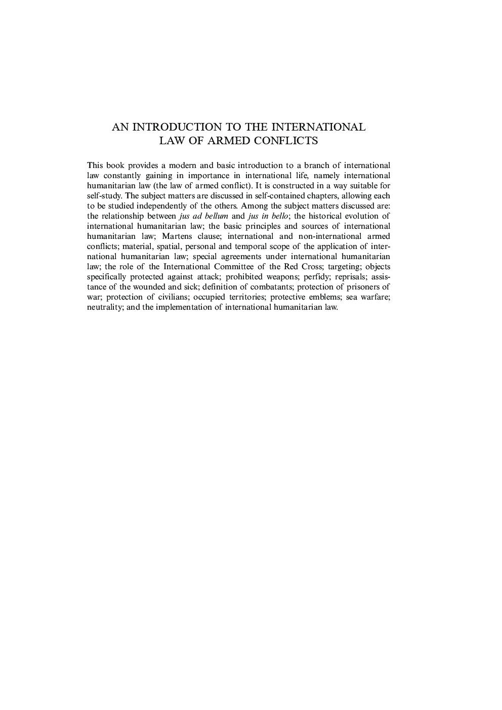 An Introduction To The International Law Of Armed Conflicts - Page 2