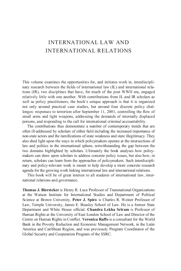 International Law And International Relations - Page 2