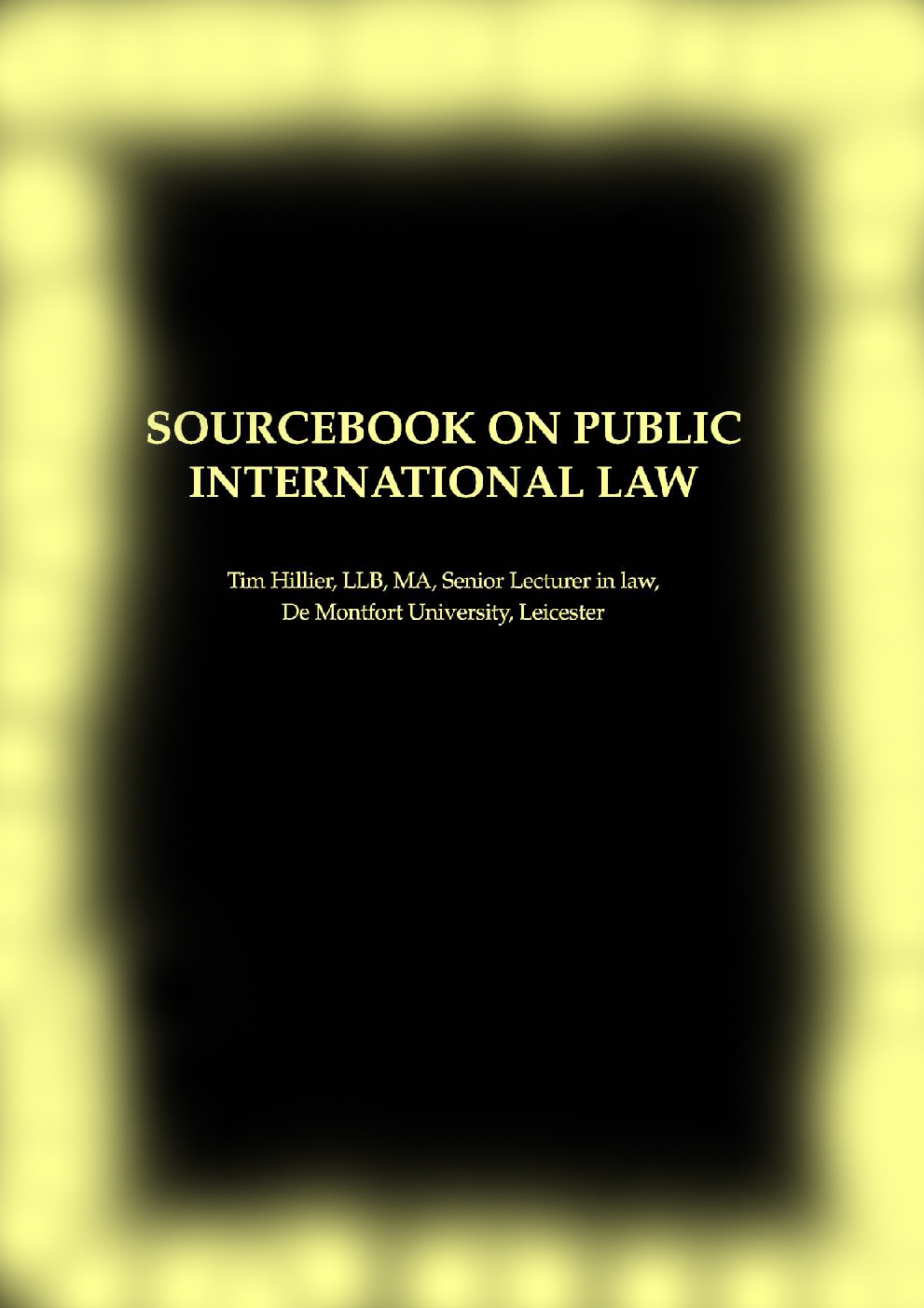 Sourcebook On Public International Law - Page 1