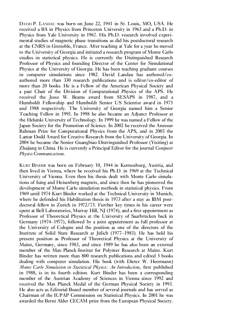 A Guide To Monte Carlo Simulations In Statistical Physics, Second Edition - Page 3
