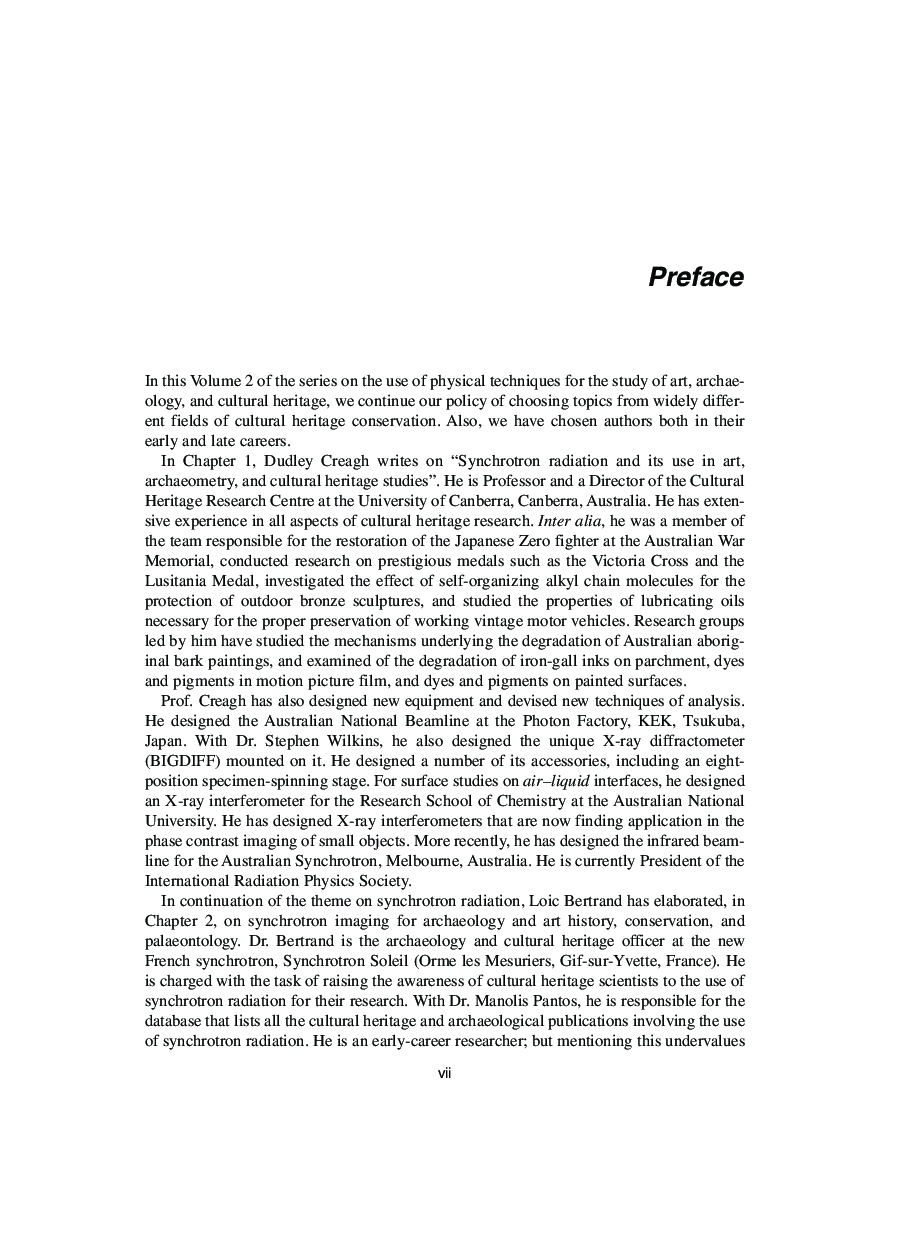 Physical Techniques In The Study Of Art, Archaeology And Cultural Heritage Vol - II - Page 5