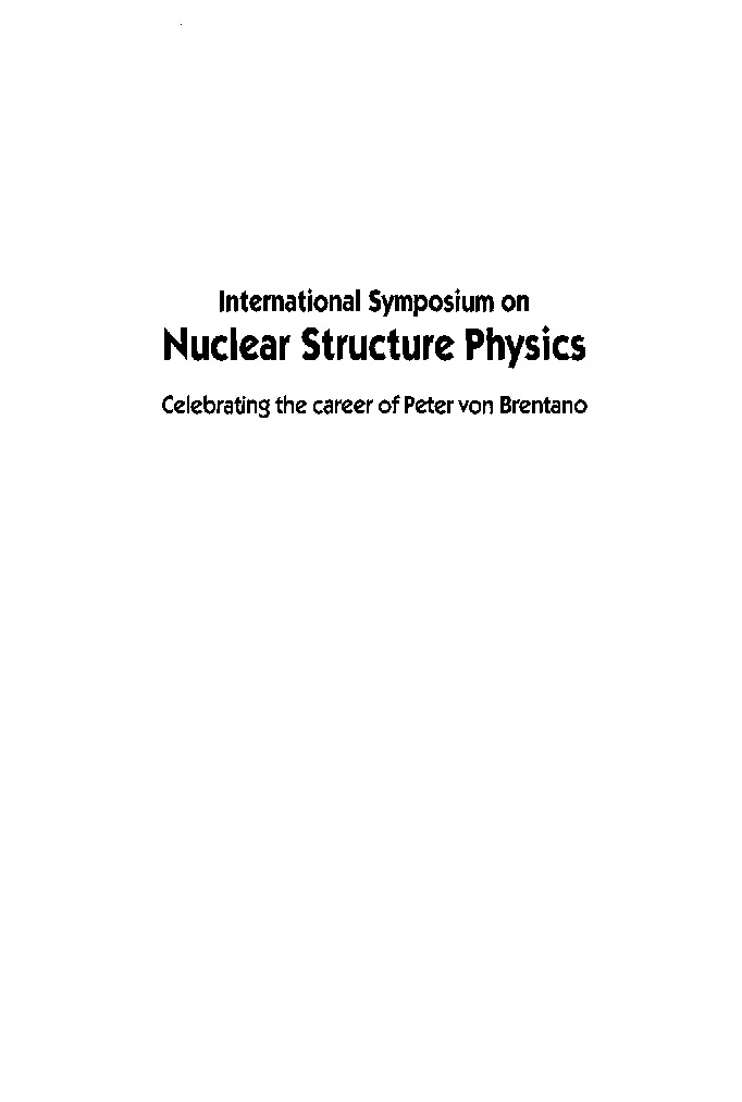 International Symposium On Nuclear Structure Physics - Page 2