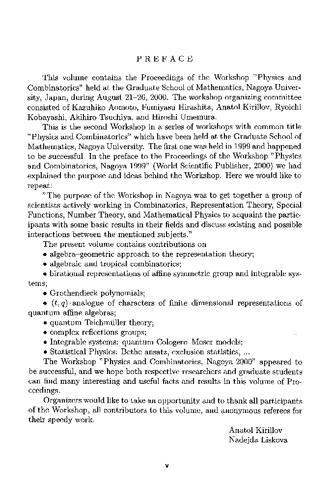 Physics And Combinatorics 2000 - Page 3