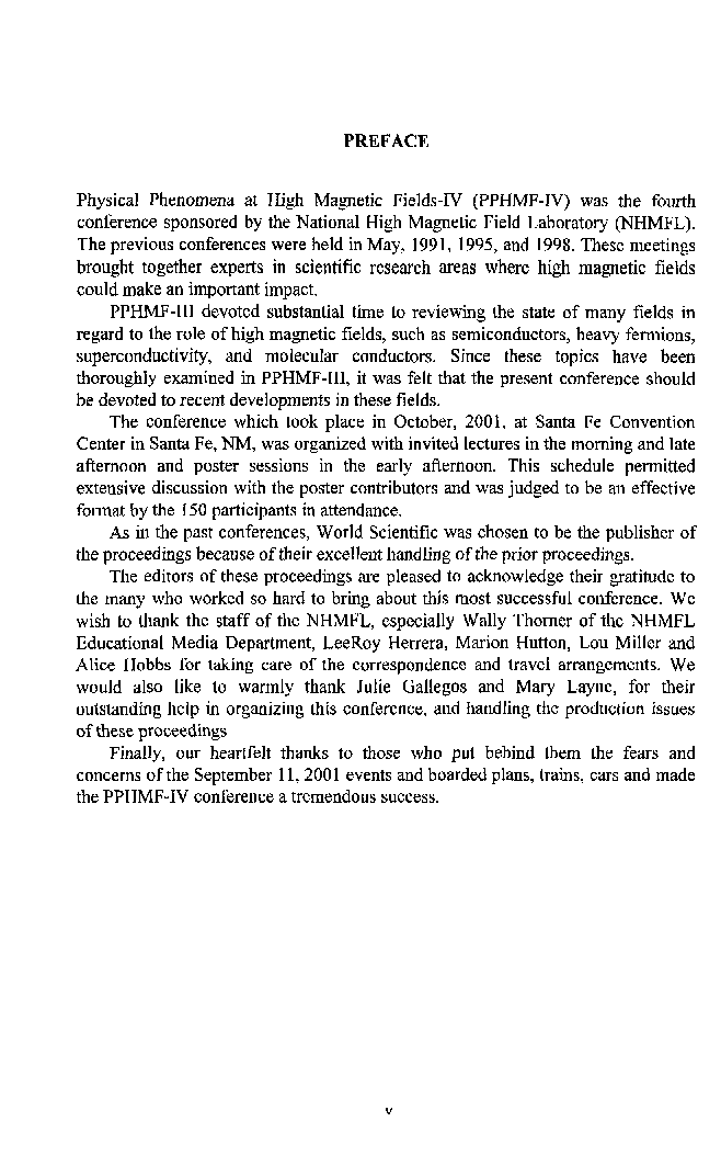 Proceedings Of Physical Phenomena At High Magnetic Fields-IV - Page 4
