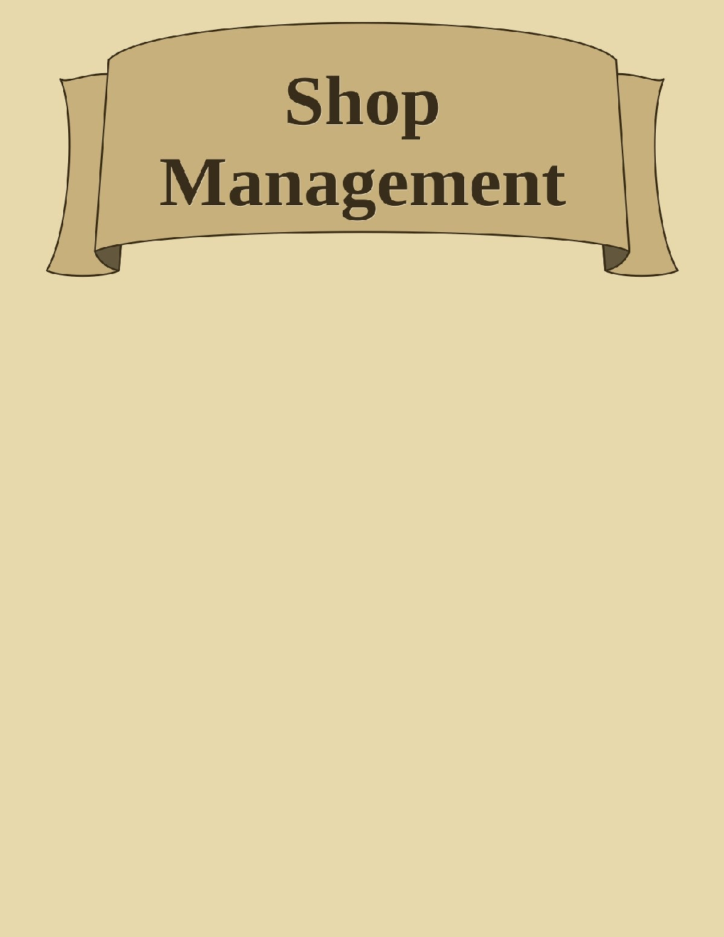 Shop Management - Page 1