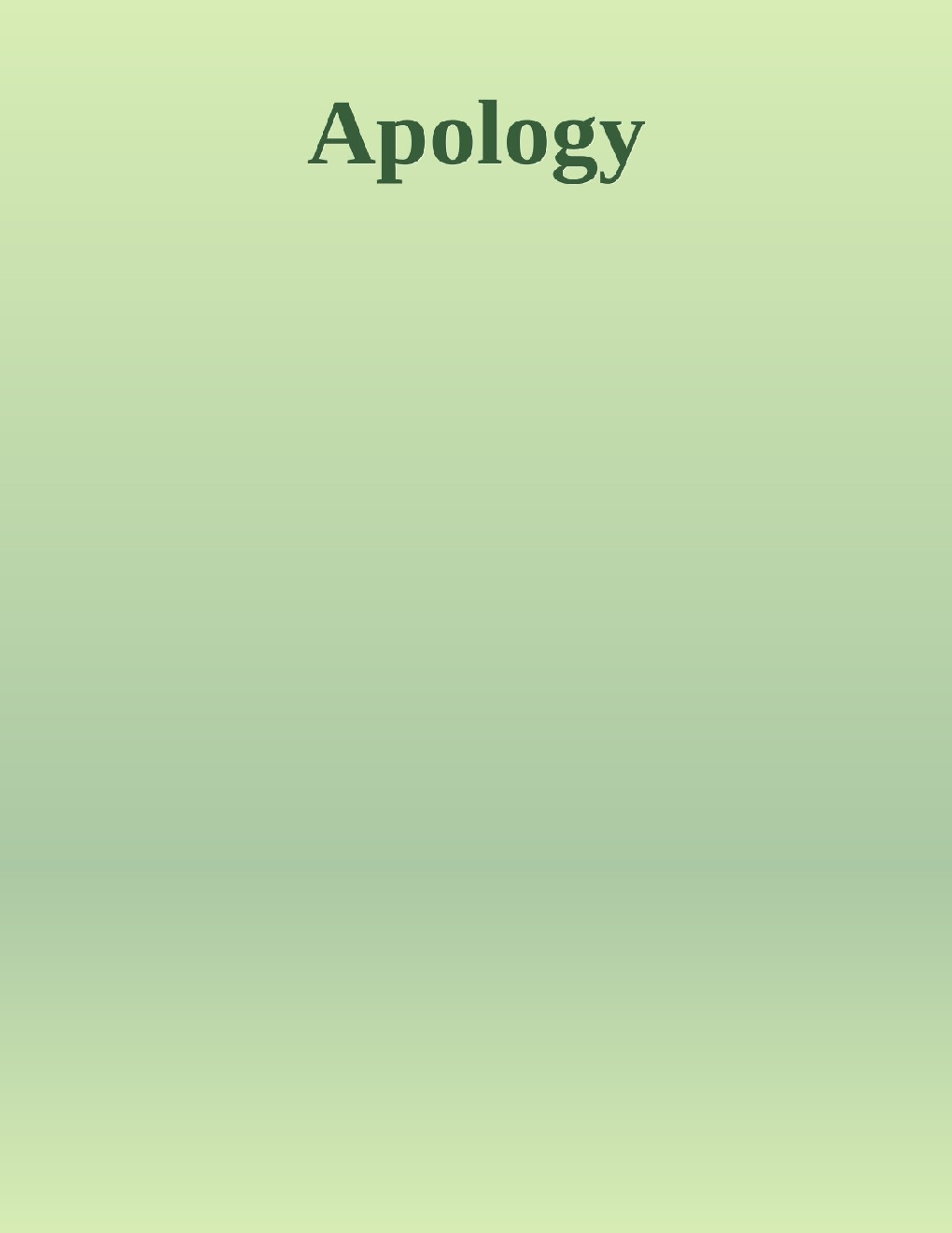 Apology - Page 1