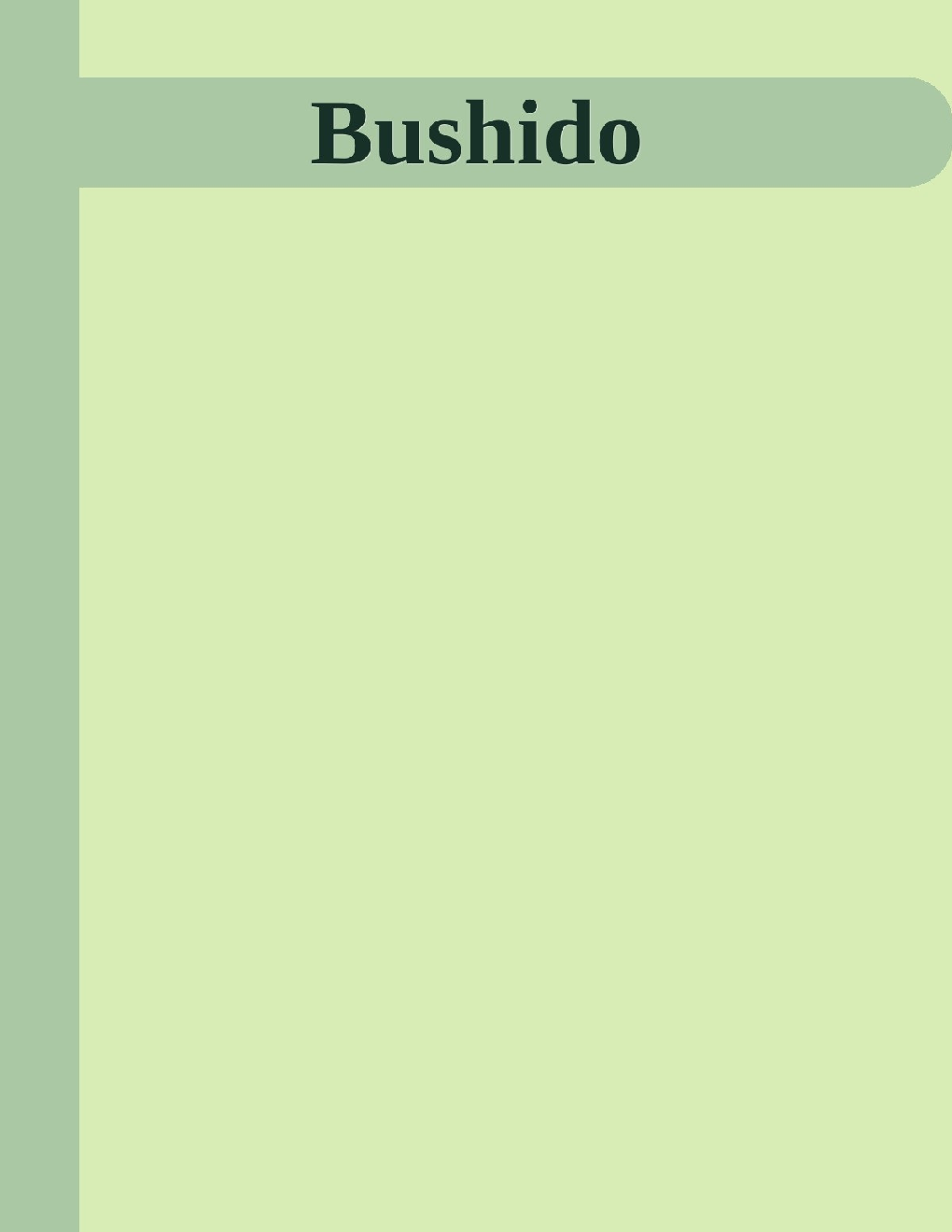 Bushido - Page 1