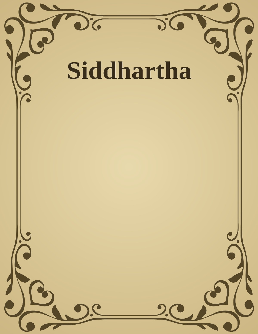 Siddhartha - Page 1