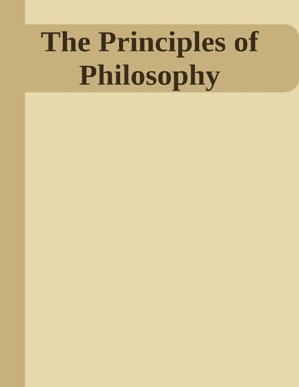 The Principles Of Philosophy - Page 1