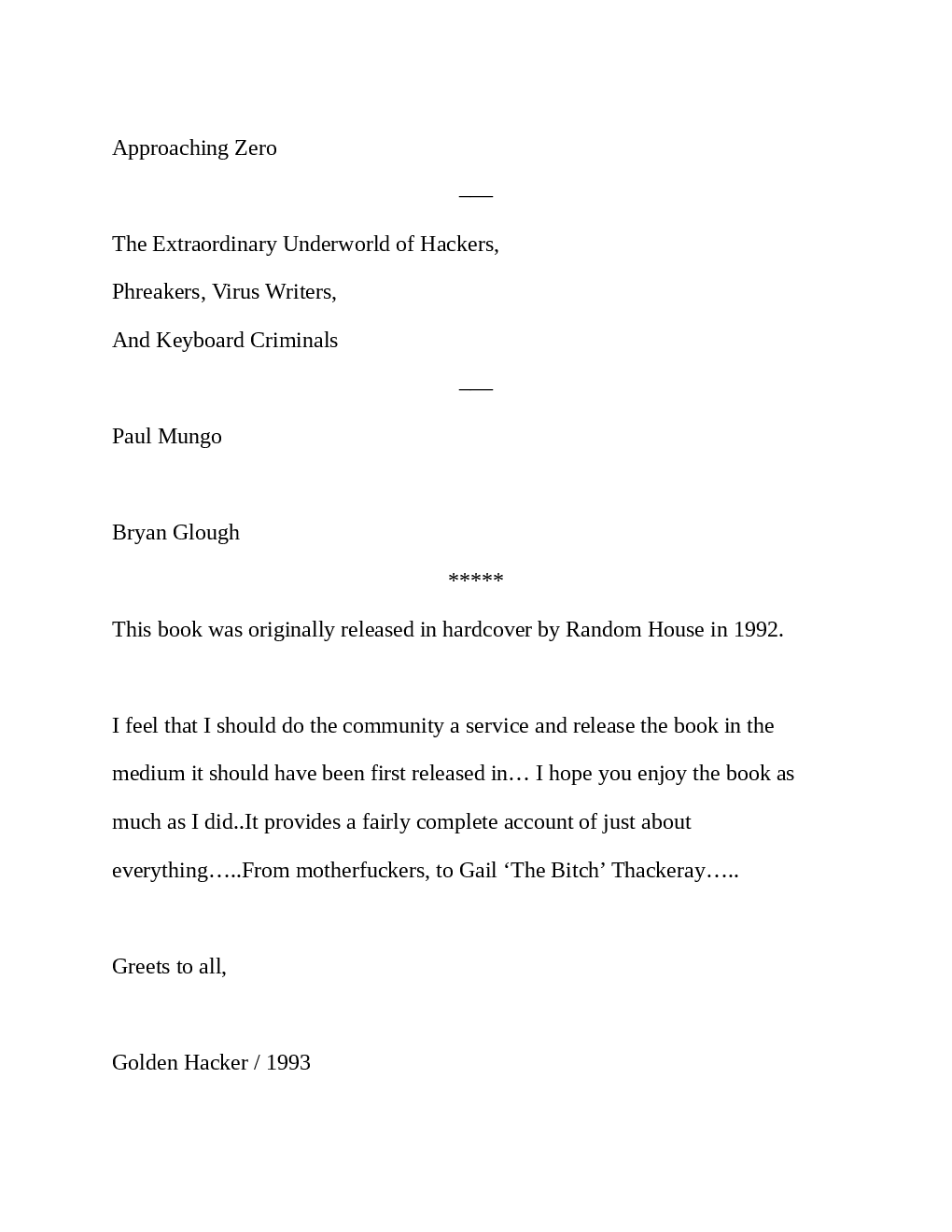 Approaching Zero - Page 2