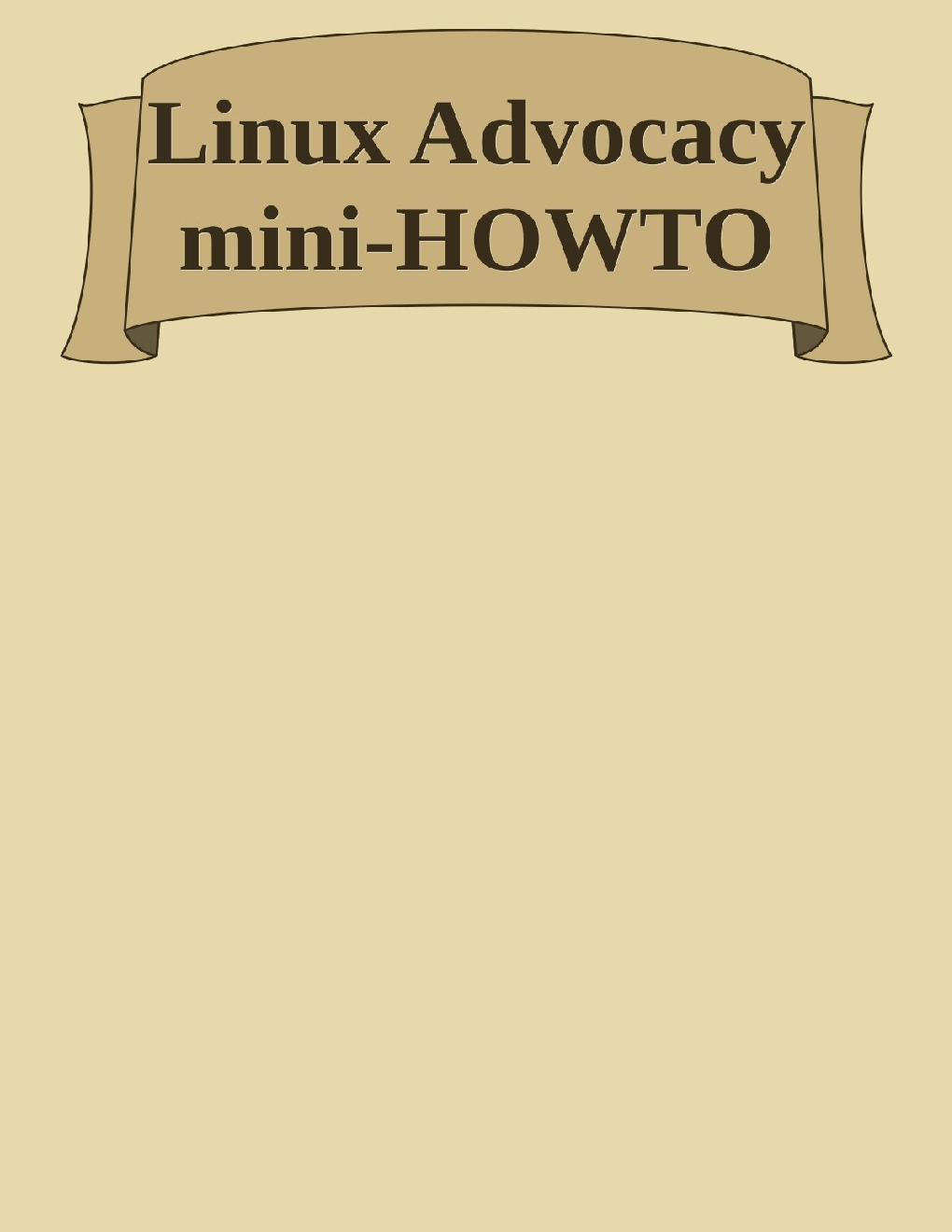 Linux Advocacy Mini How To - Page 1