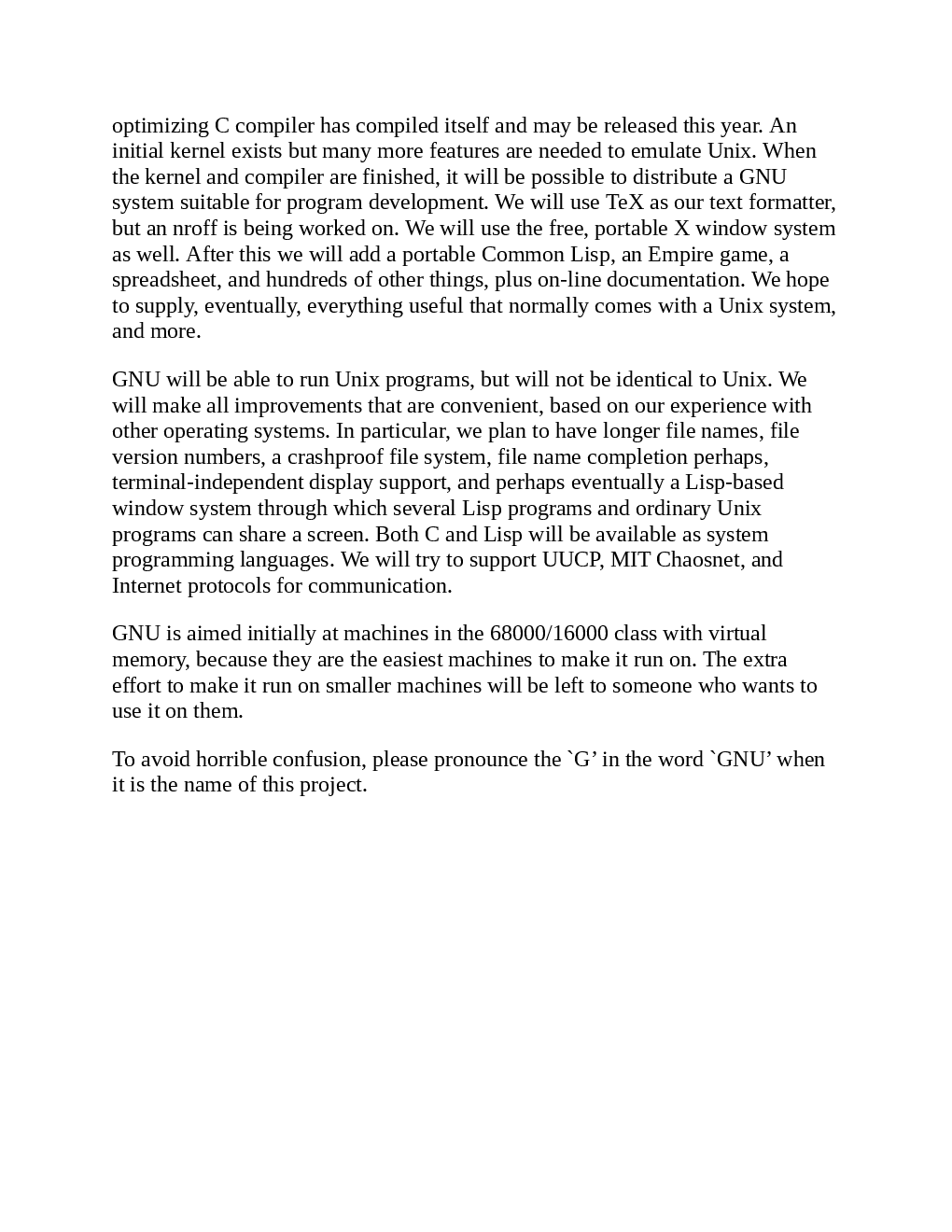 The GNU Manifesto - Page 4