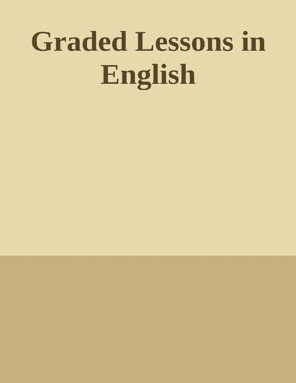 Graded Lessons in English - Page 1