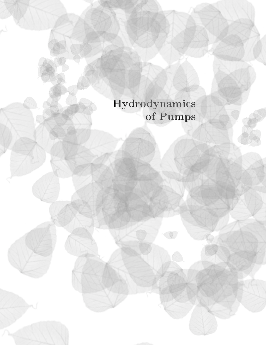 Hydrodynamics Of Pumps - Page 1