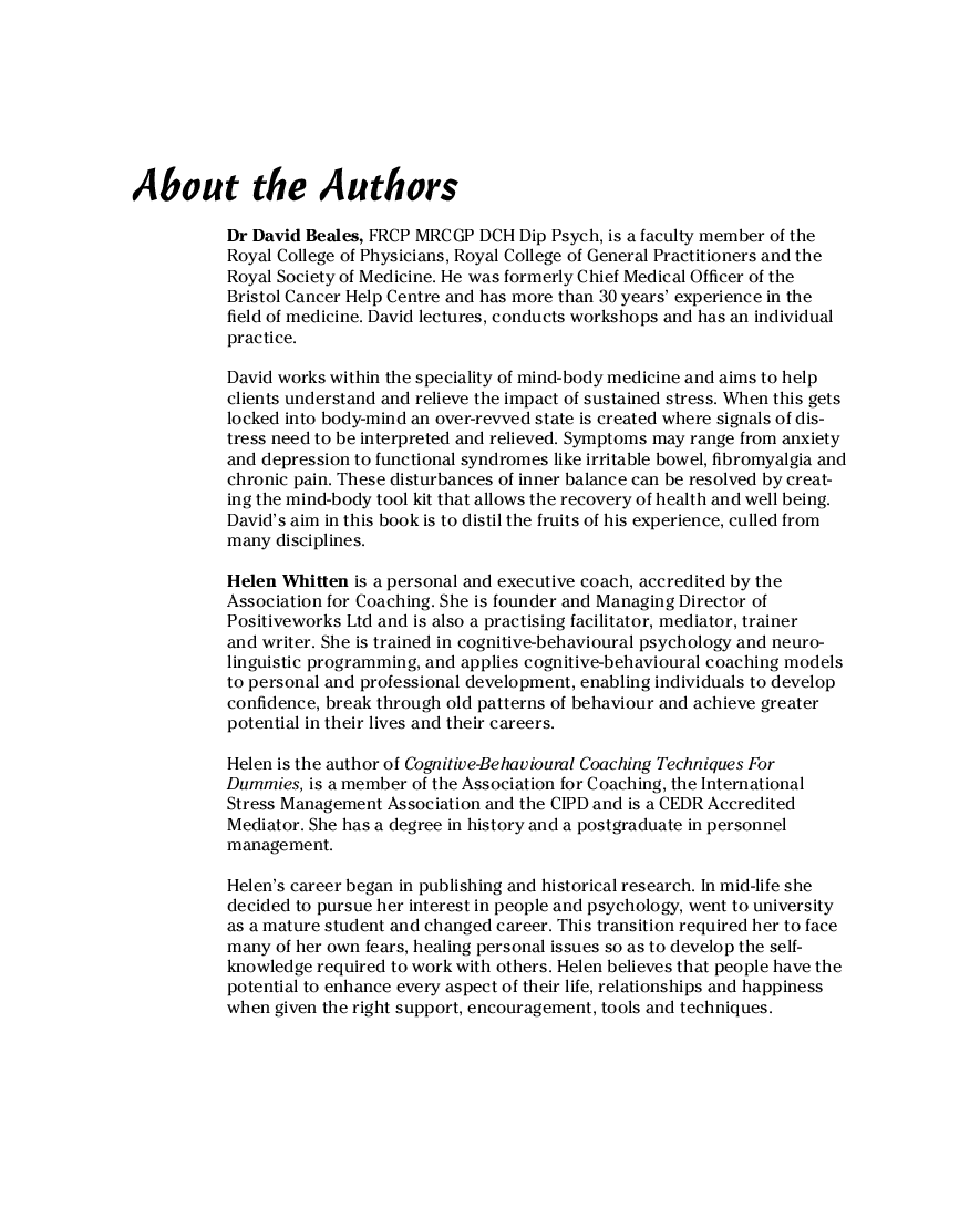 Emotional Healing For Dummies - Page 3