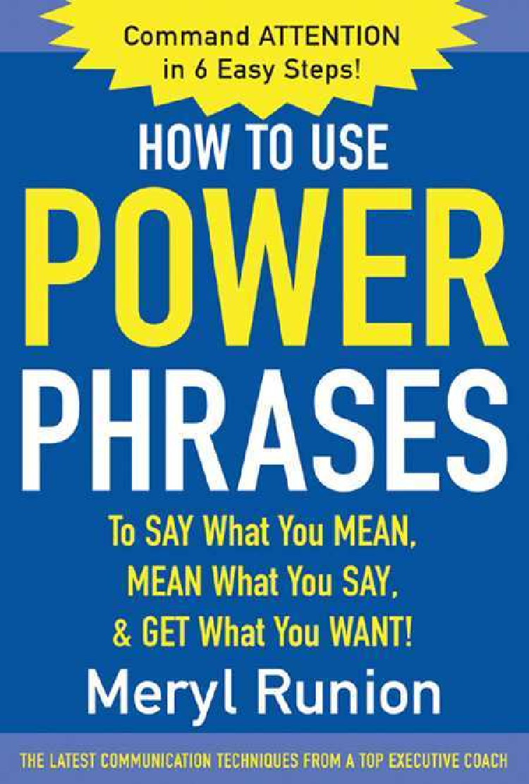 How To Use Power Phrases - Page 1