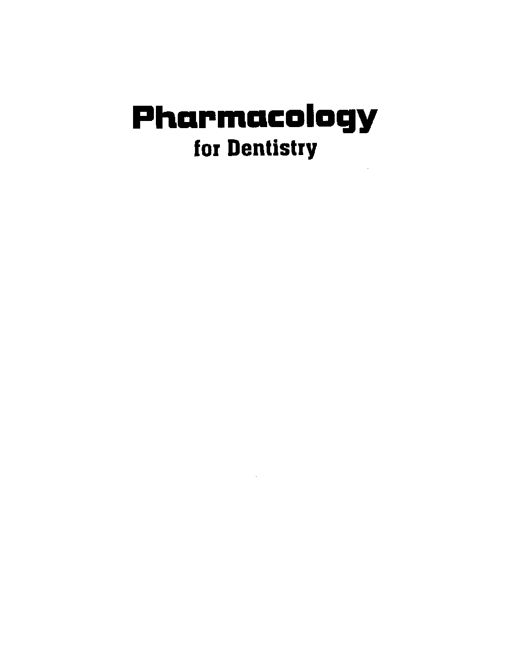 Pharmacology For Dentistry - Page 2