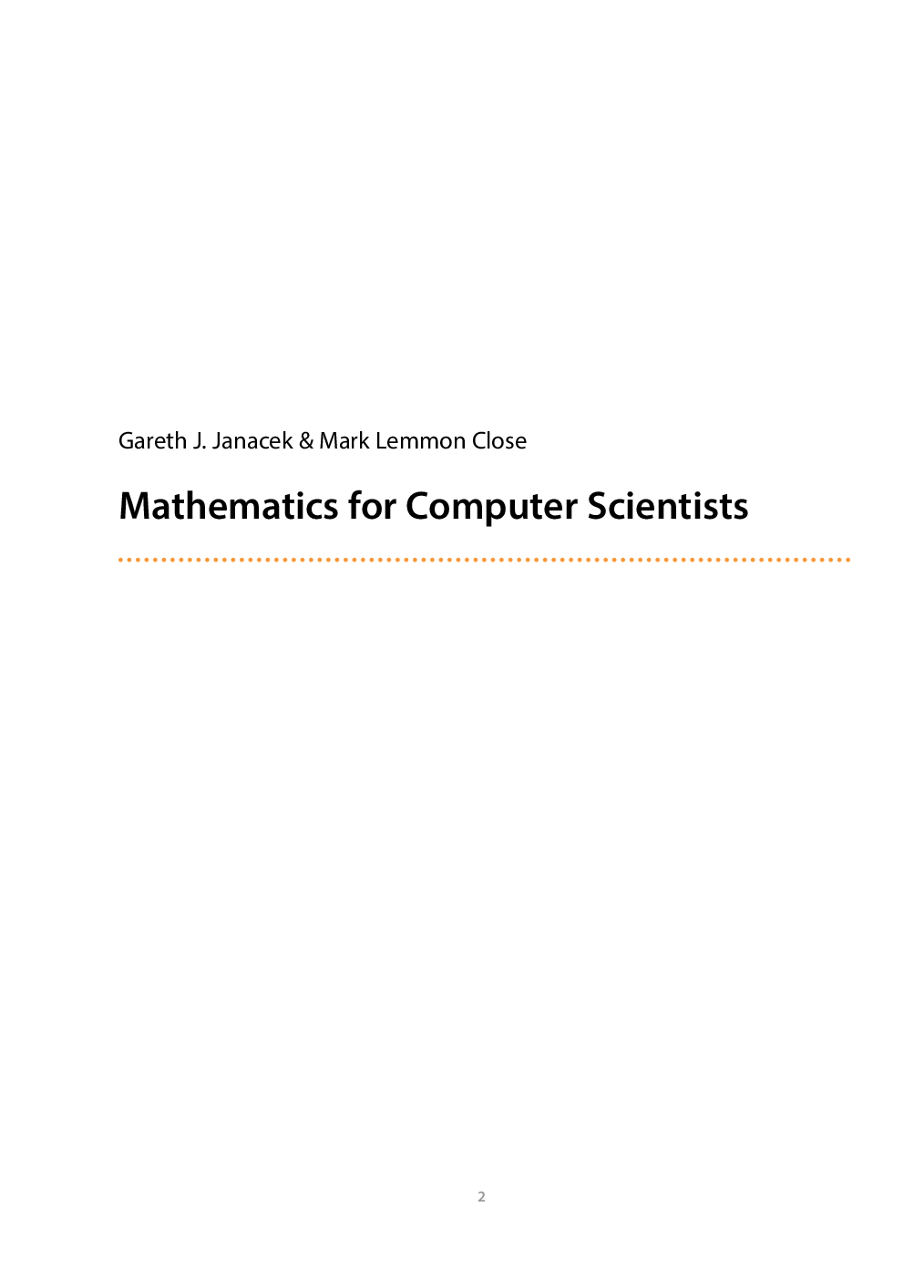 Mathematics For Computer Scientists - Page 2