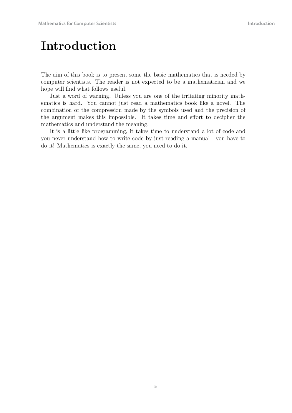 Mathematics For Computer Scientists - Page 5