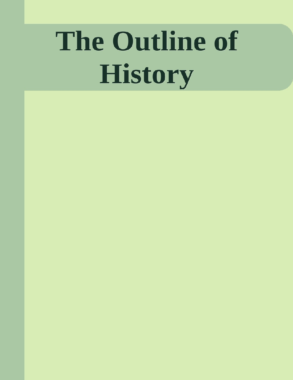 The Outline Of History - Page 1