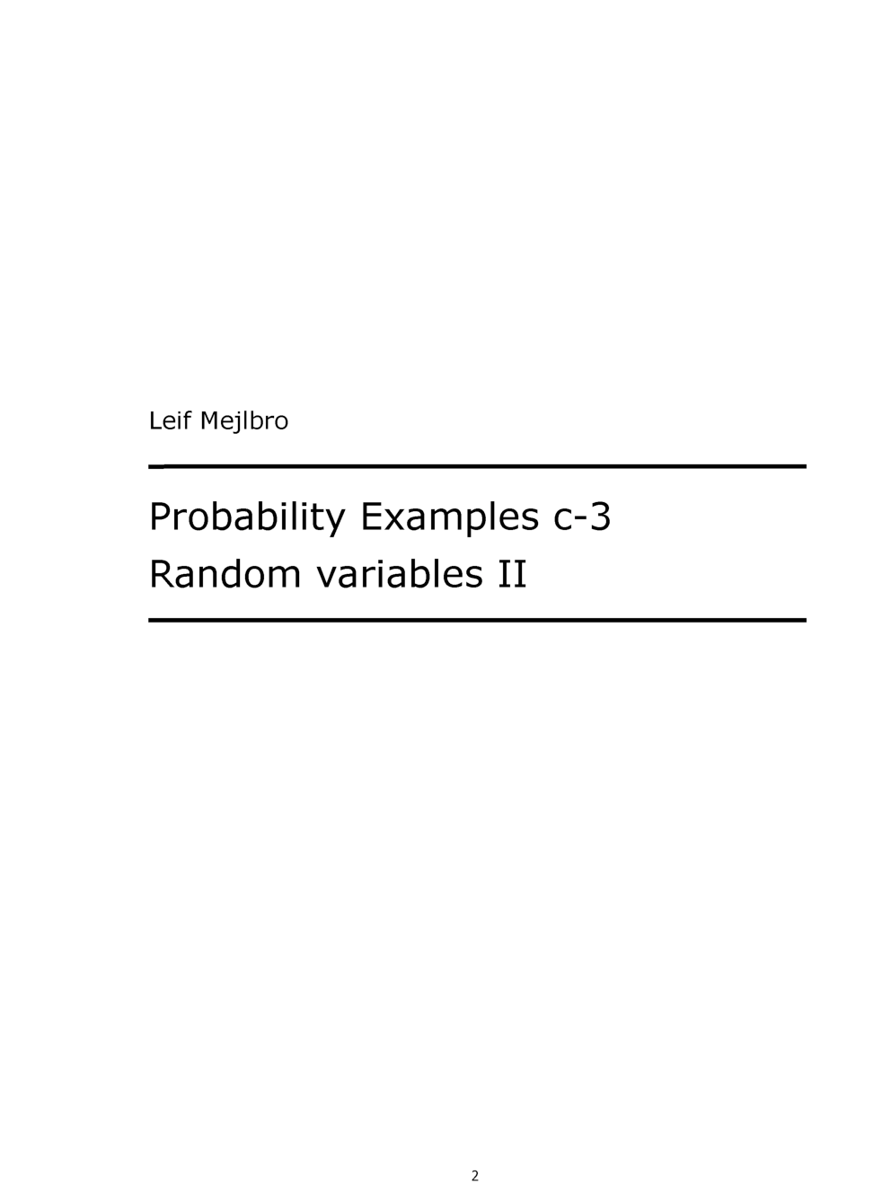 Random Variables II - Page 2
