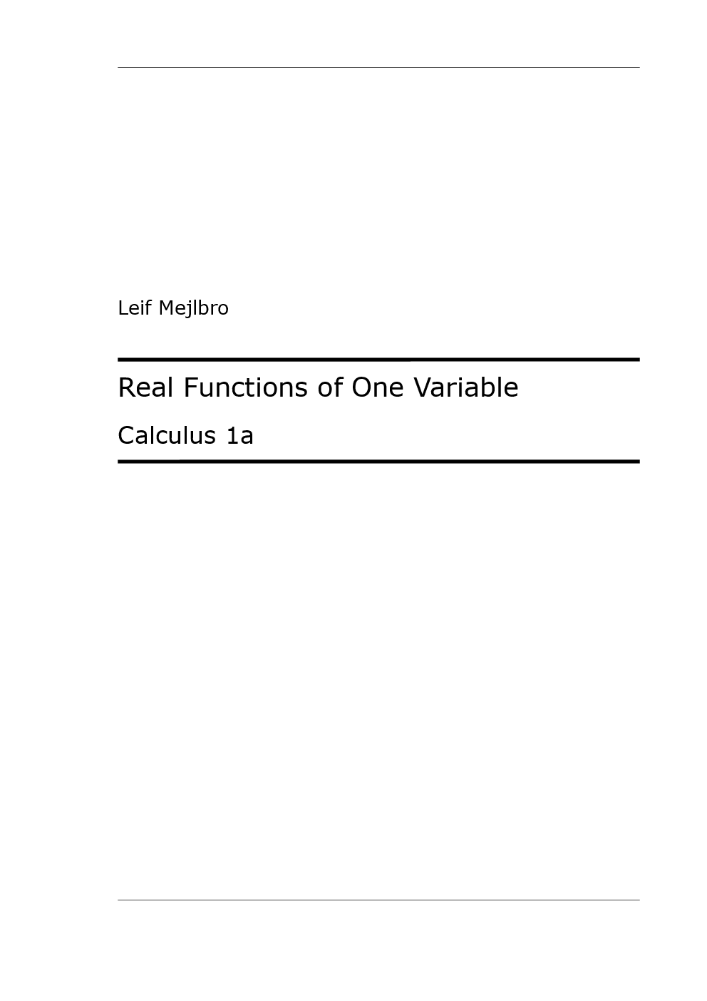 Real Functions In One Variable - Page 2