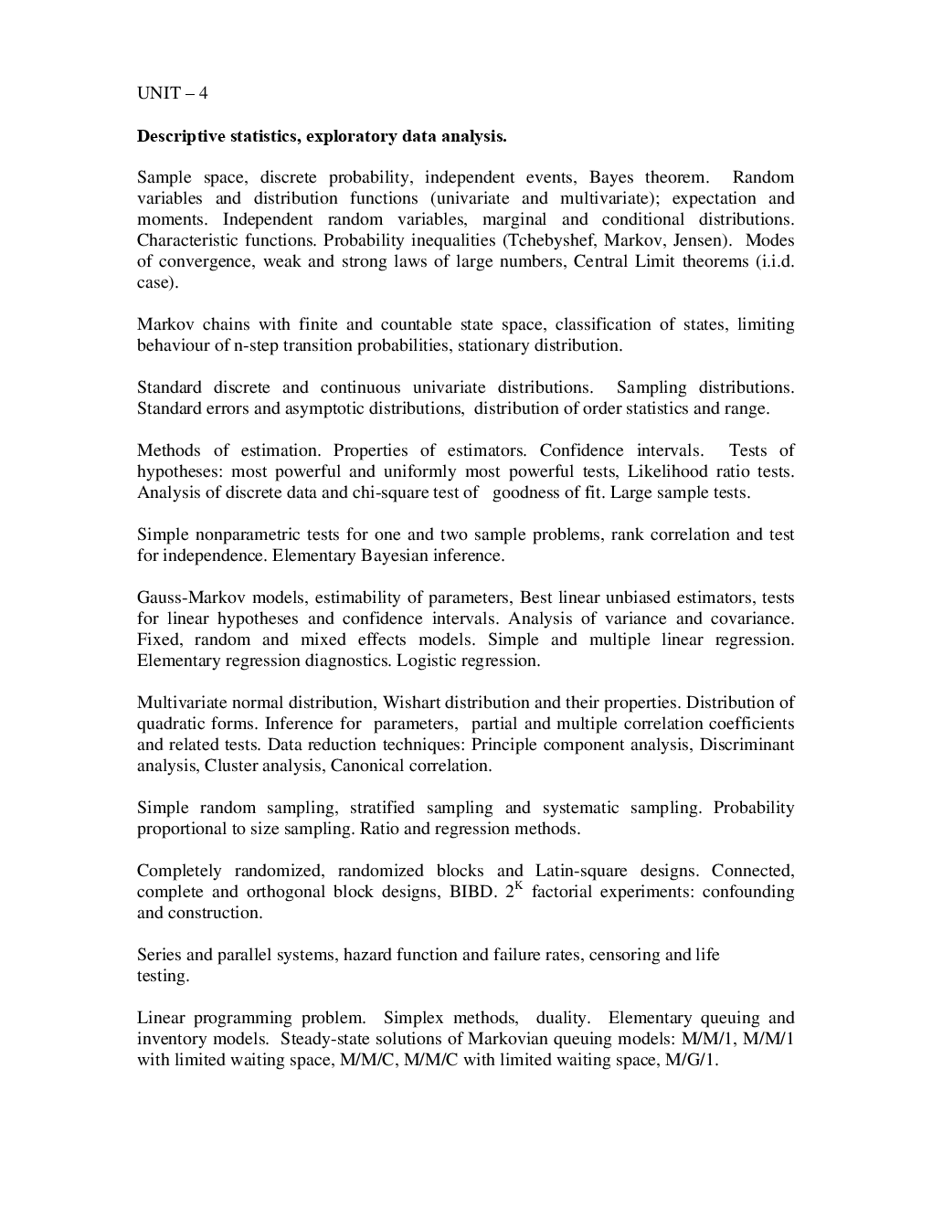 CSIR NET Mathematical Sciences Syllabus 2019 - Page 5